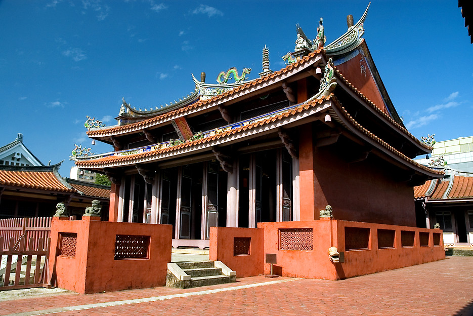 Một góc của Đền thờ Khổng Tử - trường đại học đầu tiên của Đài Loan